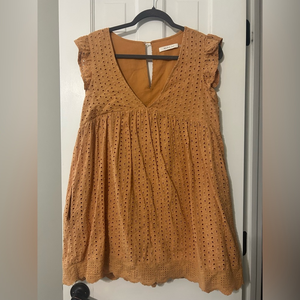Mustard Seed Terracotta Eyelet Romper